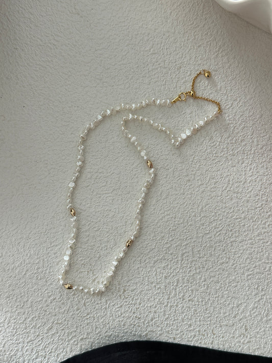 Natural freshwater pearl necklace for daily commuting